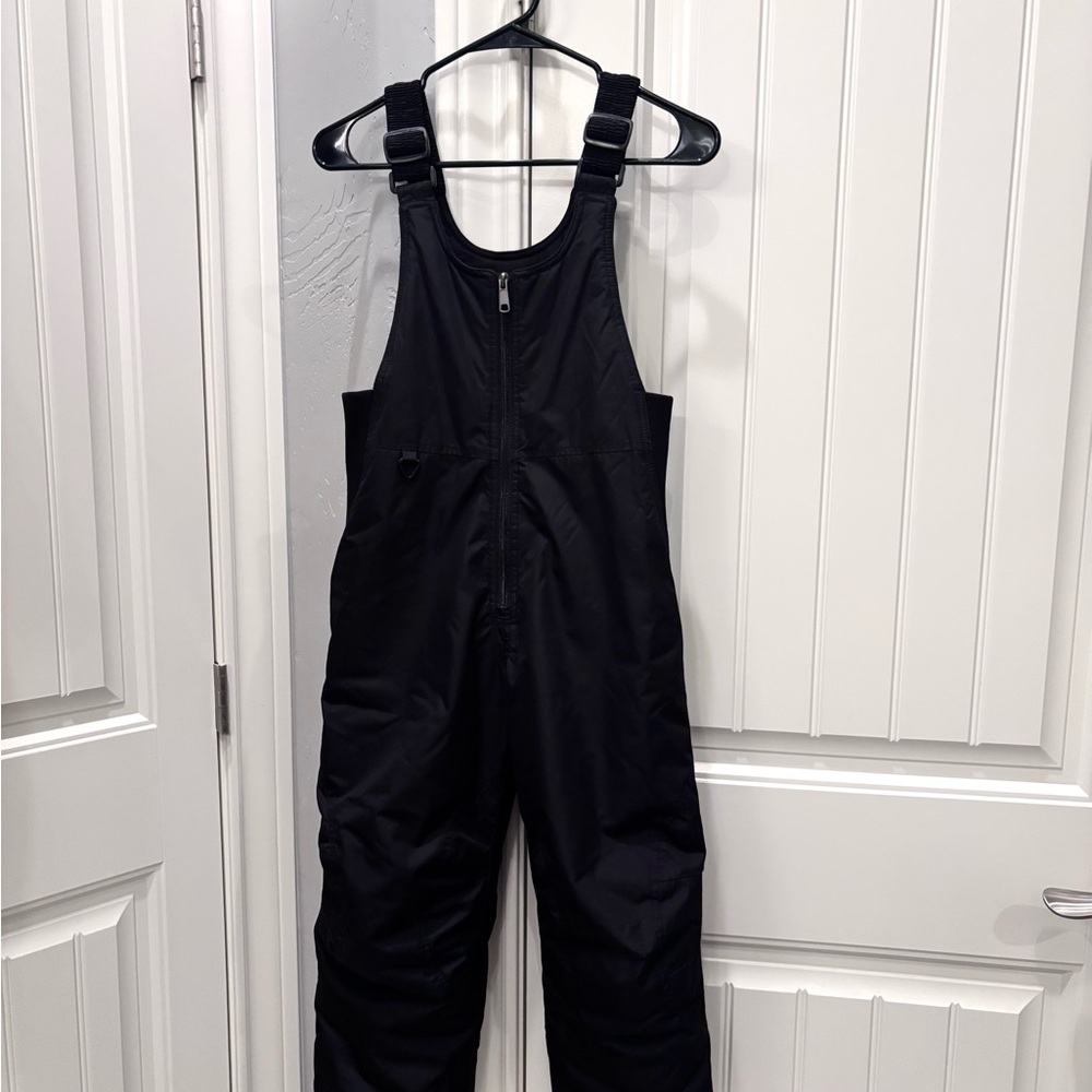 Adjustable Black Snow Bibs